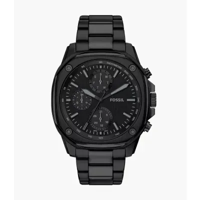 Gage Black Stainless Steel Watch 47mm - BQM7142 Black