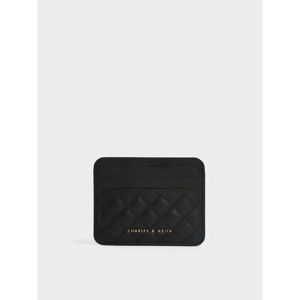 Charles & Keith Card Holder Quilted Cleo Black