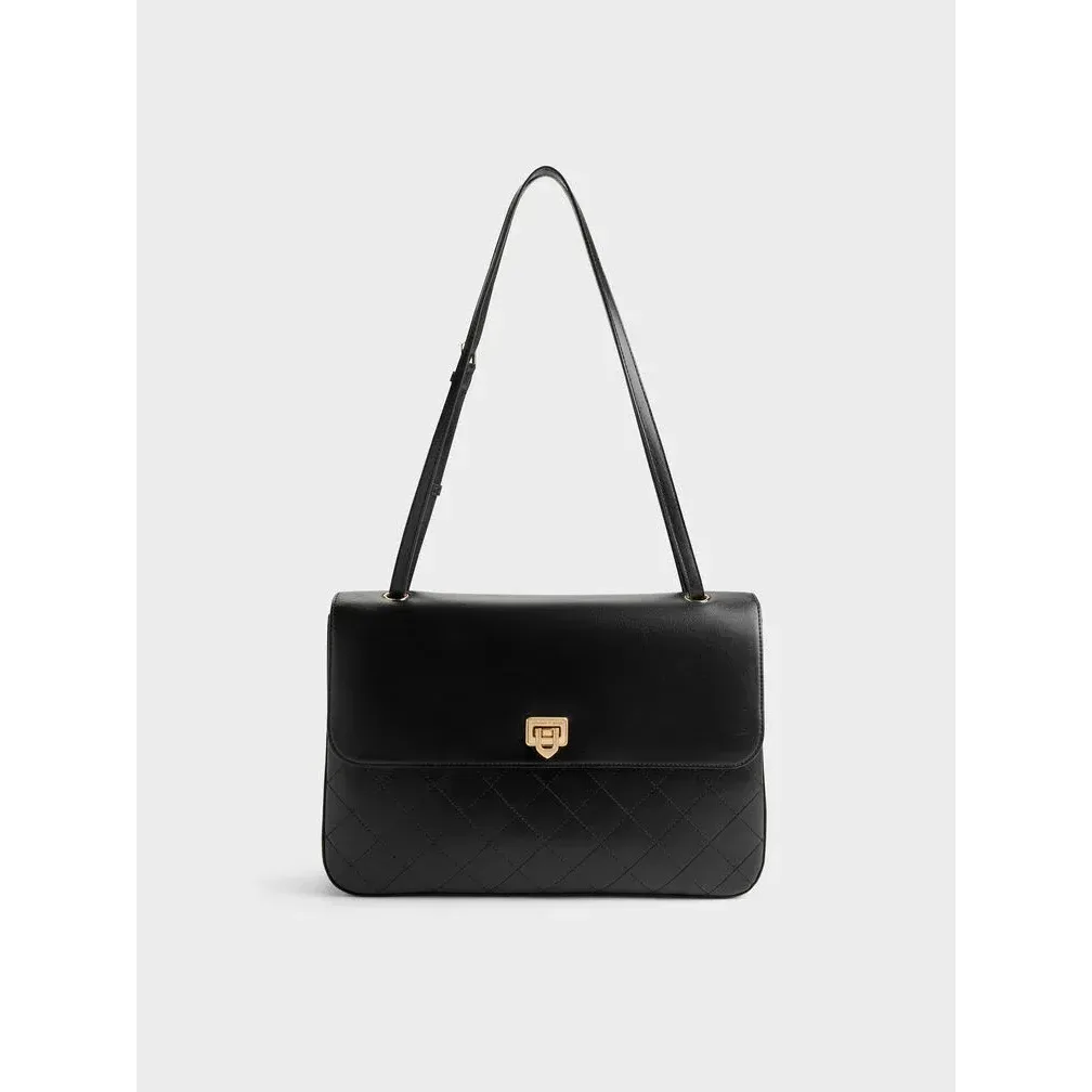 Charles & Keith Tas Bahu Connie Quilted