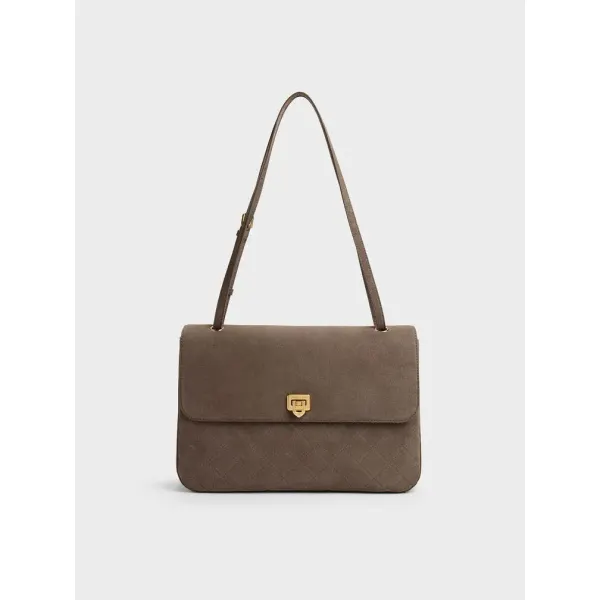 Charles & Keith Tas Bahu Noane Elongated Handle