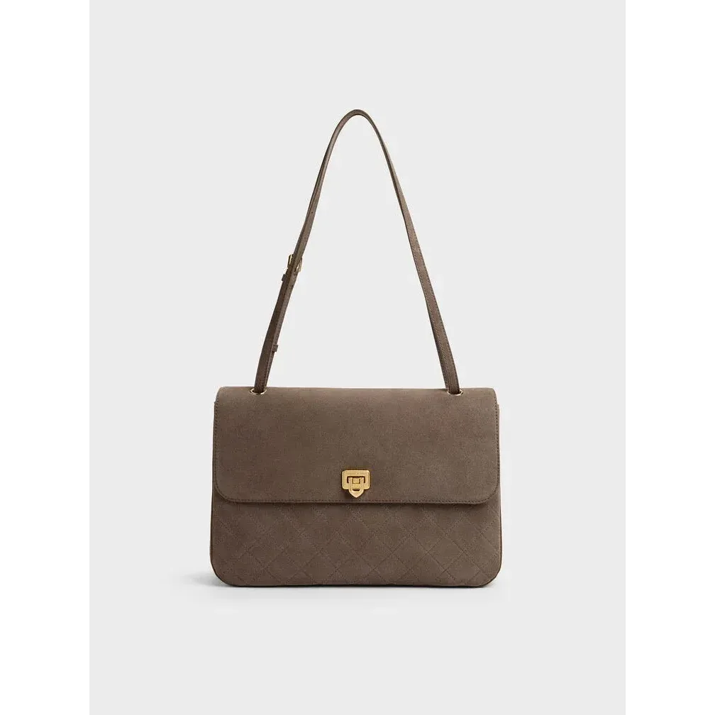 Charles & Keith Tas Bahu Noane Elongated Handle
