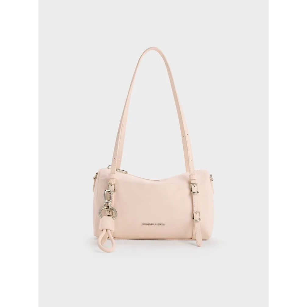 Charles & Keith Tas Bahu Nilon Levy Mini Soft Pink